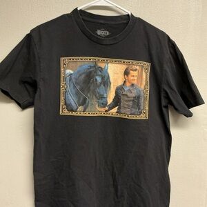 Men's Short Sleeve Black Stallion T-Shirt Size Medium Wicked 0025